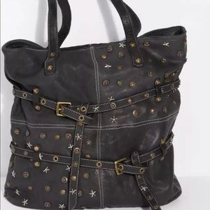 NEW Free People Salina Stud Tote Leather Handbag